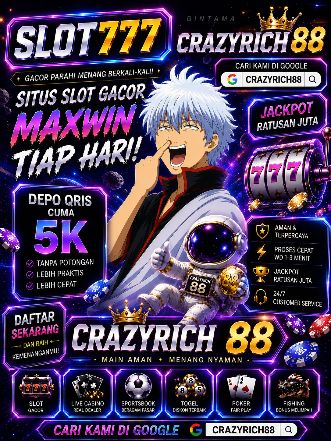 CRAZYRICH88 (SPACEMAN SLOT APK) Link Game Spaceman BOT Gacor Pragmatic Resmi